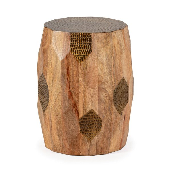 Ümmargune mangopuidust hoiulaud ø 29 cm Fabia - Marckeric-image-1