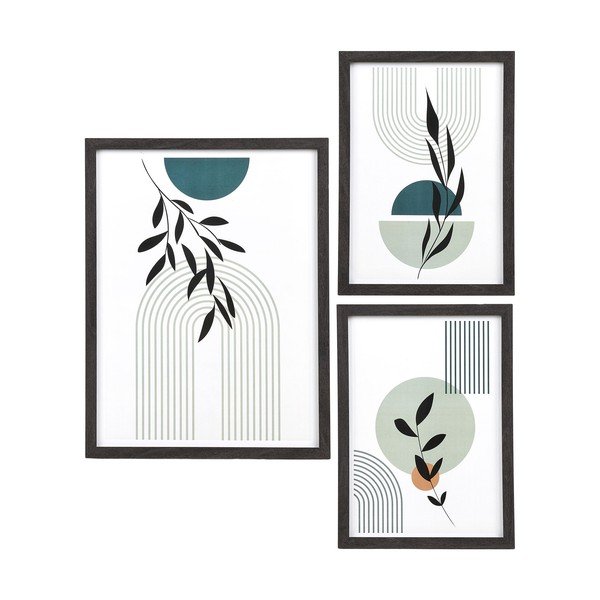 Mustad raamid 3-osalise komplektiga seinale 30x40 cm Aspen - House Nordic