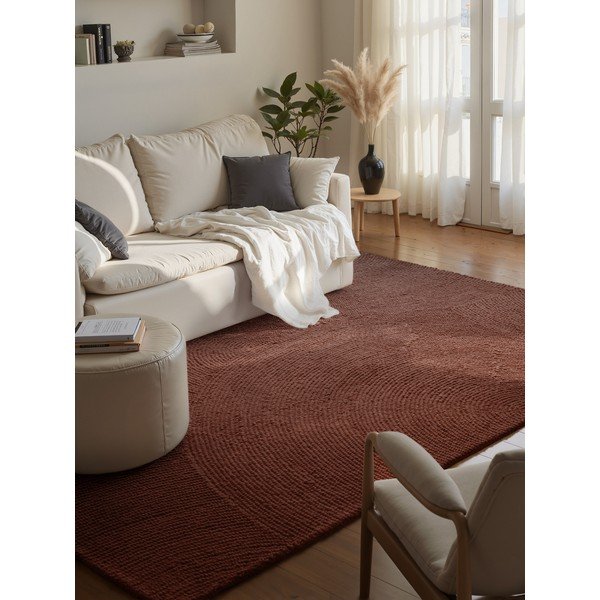 Käsitsi kootud villane vaip telliskivi värvi 160x230 cm Calmio - Hanse Home-image-1