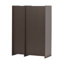 Tumepruun kapp saarepuust dekooriga 102x140x44 cm Brock - WOOOD