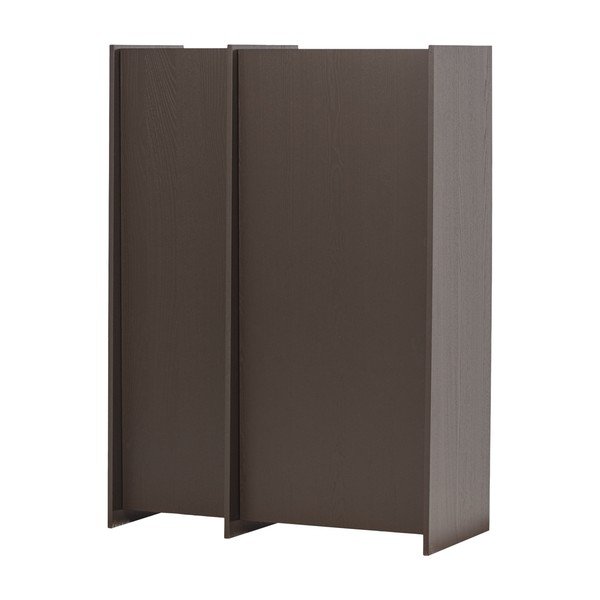 Tumepruun kapp saarepuust dekooriga 102x140x44 cm Brock - WOOOD