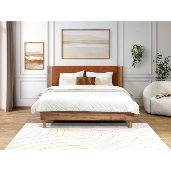 Oranž kaheinimesevoodi 160x200 cm Lior - Bobochic Paris-image-1