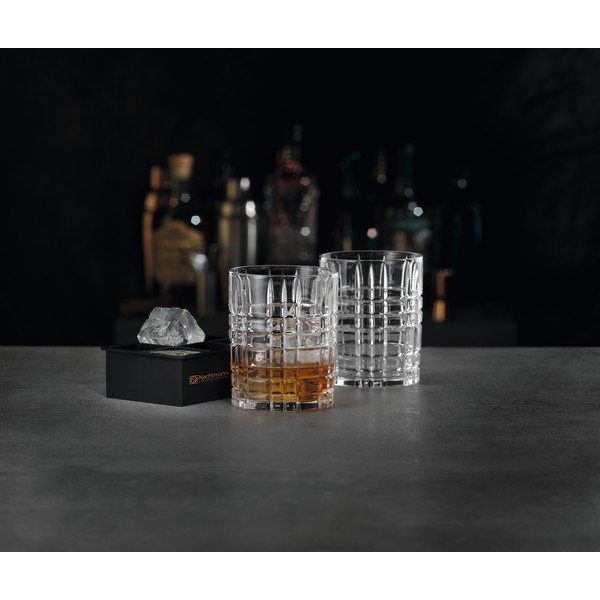 2 kristallklaasist viskiklaasi ja jäävormiga komplekt, 345 ml Square - Nachtmann-image-4