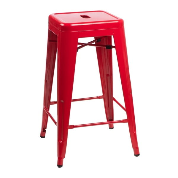 Červená barová stolička D2 Paris, výška 75 cm