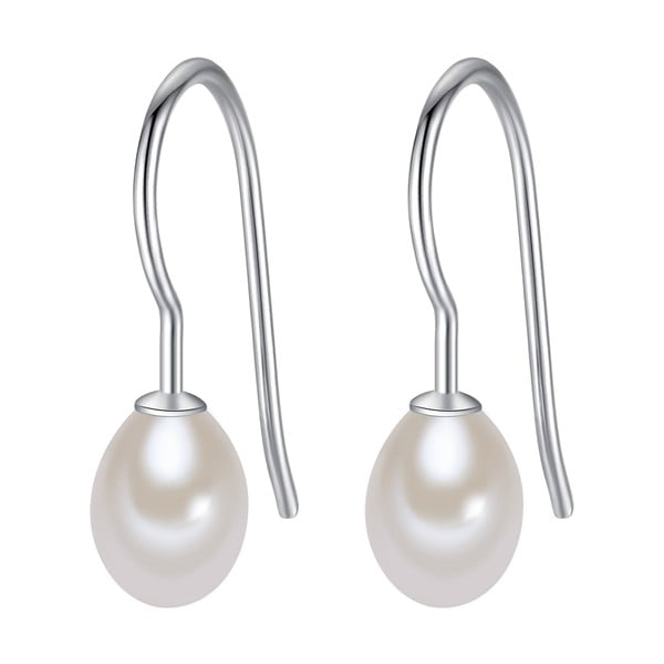 Bílé perlové náušnice ve tvaru slzy Chakra Pearls
