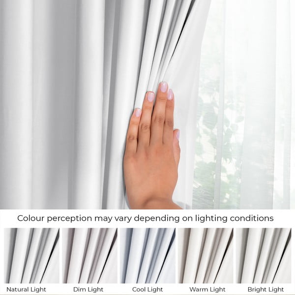 Valge sametist dimout-kardin 140 × 270 cm Eyelets – Restilo-image-4