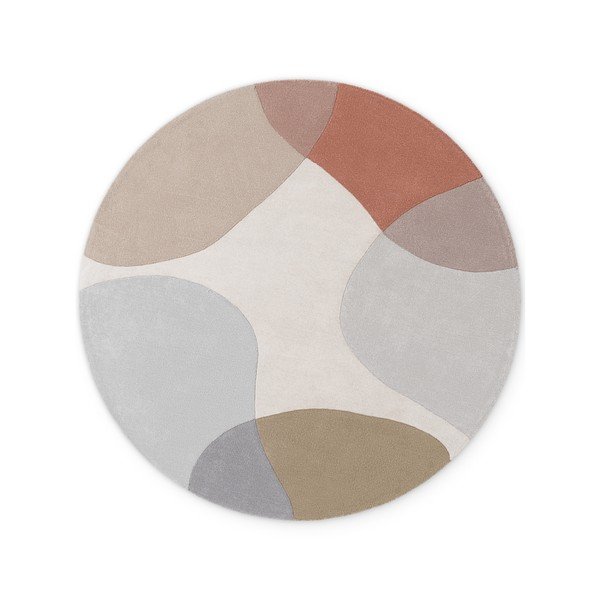 Beež käsitsi kootud villane ümmargune vaip ø 200 cm Hackney Clarissa - Ted Baker