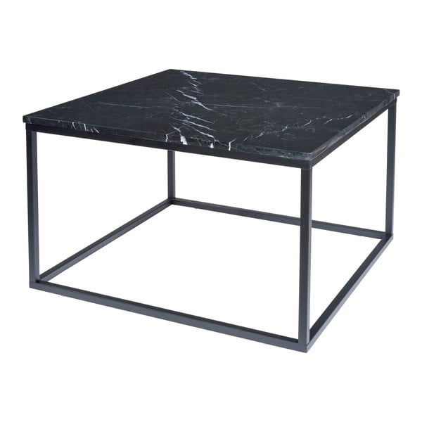Černý mramorový konferenční stolek s černým podnožím RGE Accent, šířka 75 cm