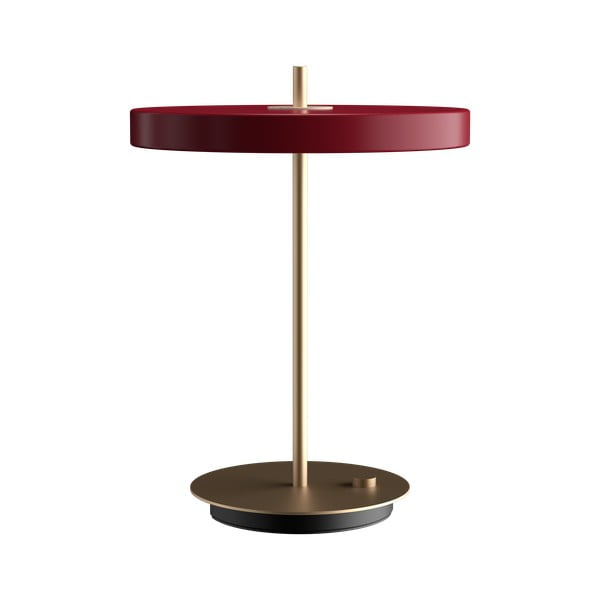 Bordoopunane LED timmitav lauavalgusti metallist lambivarjundiga (kõrgus 41,5 cm) Asteria Table - UMAGE