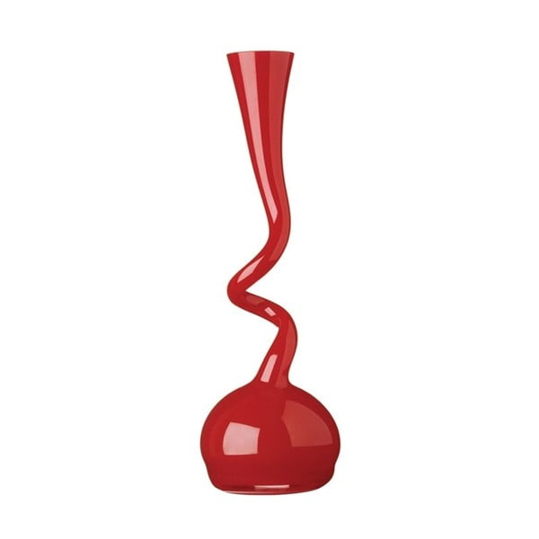 Skleněná váza Swing 20 cm, červená