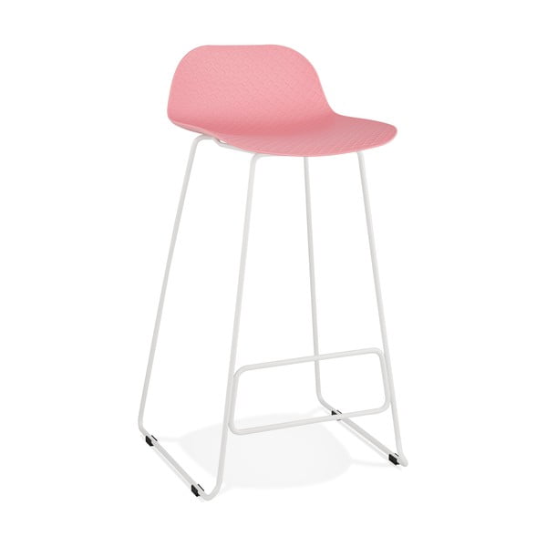 Růžová barová židle Kokoon Slade, výška sedu 76 cm