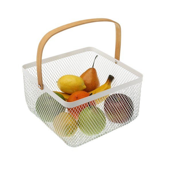 Bílý košík s uchem Versa Maroda-image-1