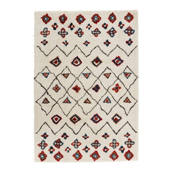 Krémovočervený koberec Mint Rugs Allure Ronno Creme, 80 x 150 cm