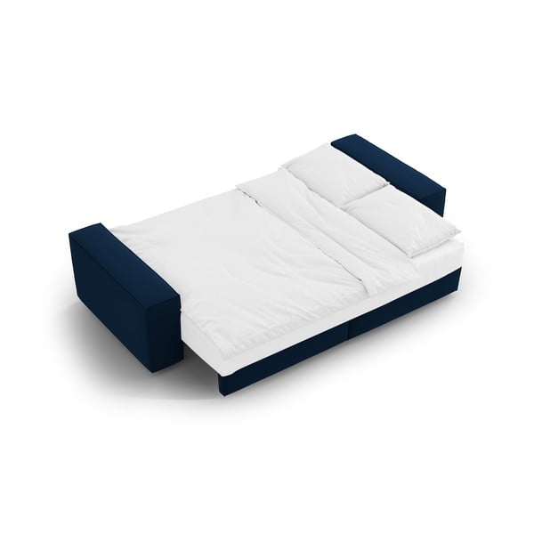 Tumesinine bukleekangast diivanvoodi 247 cm Jodie - Micadoni Home-image-4