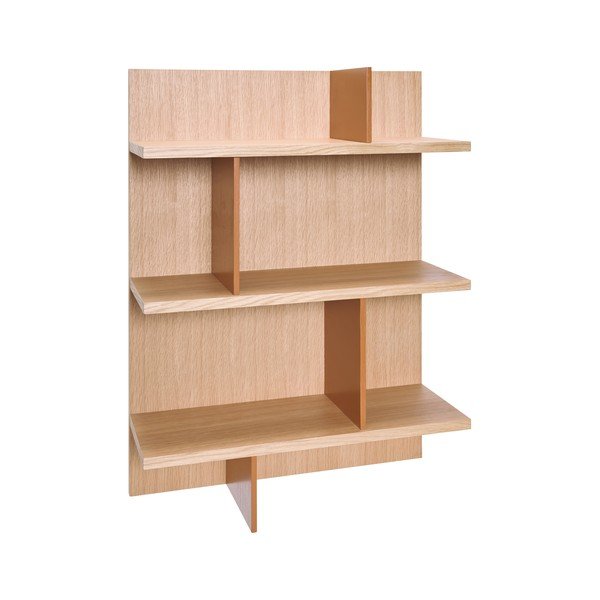 Kahetasandiline riiul naturaalse tammepuust dekooriga 60 cm Stand - Hübsch-image-3