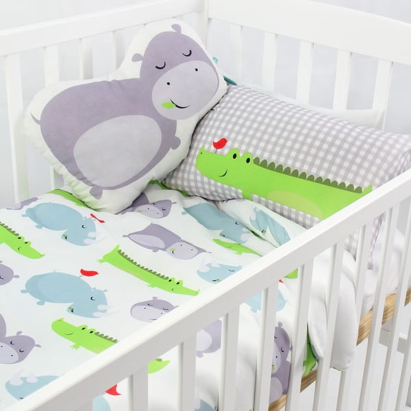 Laste puuvillane tekipadi ja padi Hippo, 100 x 120 cm - Mr. Fox-image-2