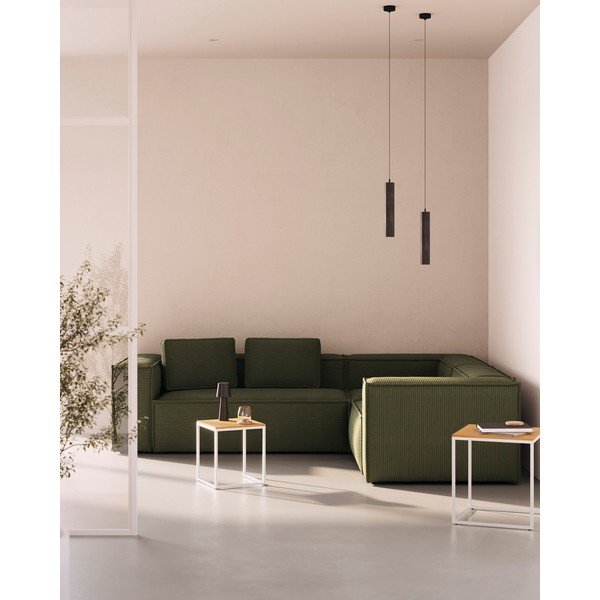 Roheline velvetist nurgadiivan Blok - Kave Home-image-1