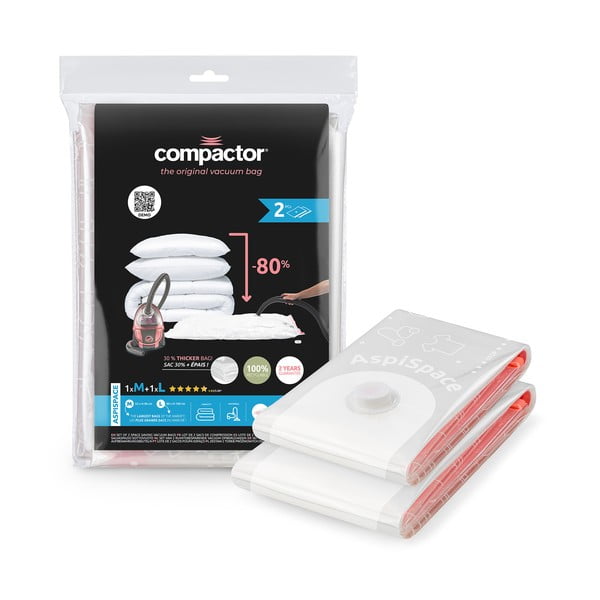 Vaakumkotid 2tk komplektis Premium Valve M/L – Compactor