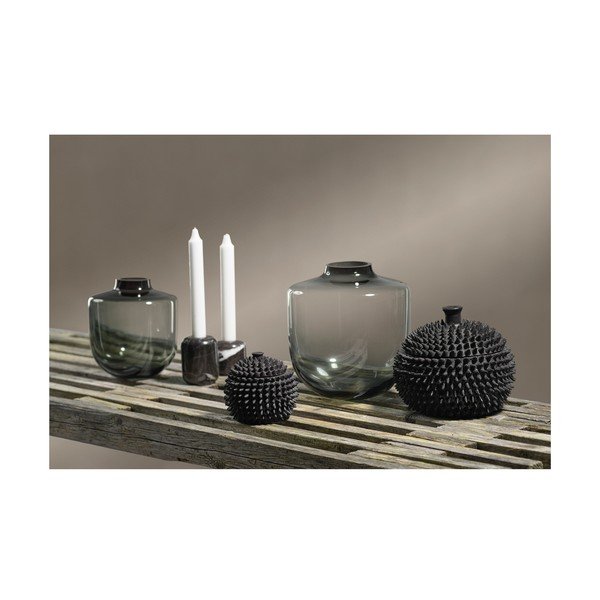 Hall klaasist vaas (kõrgus 21 cm) Daun - Villa Collection-image-1