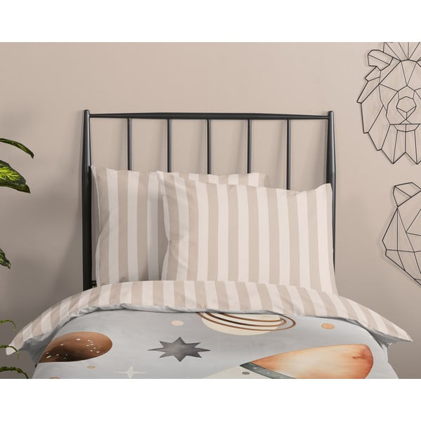 Hall-beež puuvillane laste voodipesu üheinimesevoodile 140x200 cm Explore - Good Morning-image-2