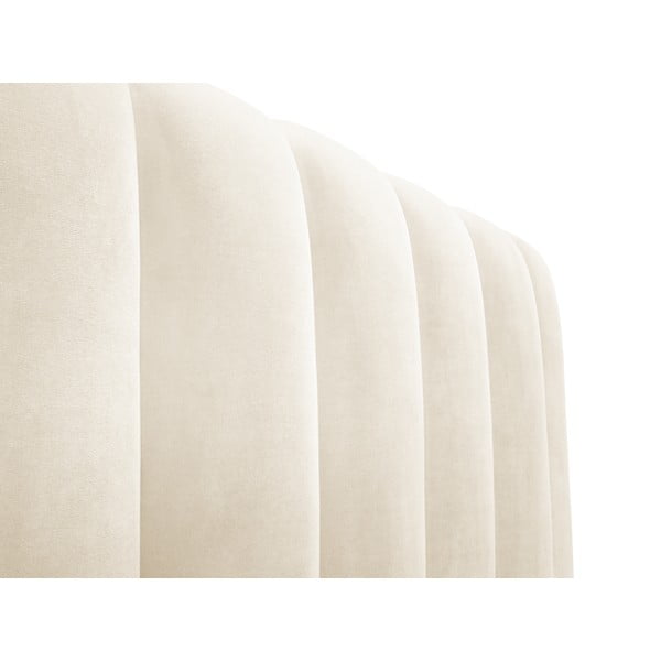 Beeži värvi polsterdatud kaheinimese voodi, millel on riiulid 200x200 cm ja panipaik Kelp - Micadoni Home-image-4