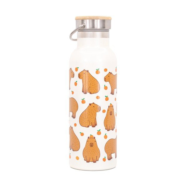 Pruun/kreem roostevabast terasest reisipudel 425 ml Capybara - Sass & Belle