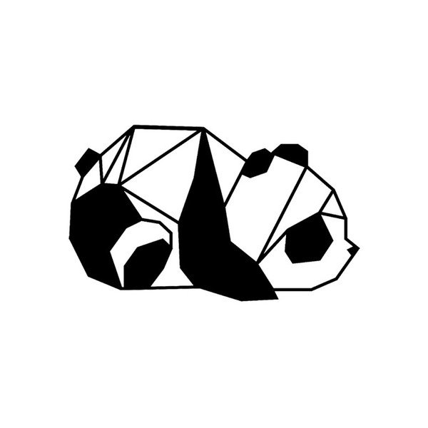 Must metallist seinakaunistus , 55 x 33 cm Panda - Wallity-image-1