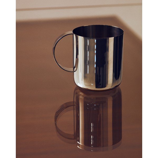 Hõbedane roostevabast terasest kruus Nirela - Kave Home-image-1