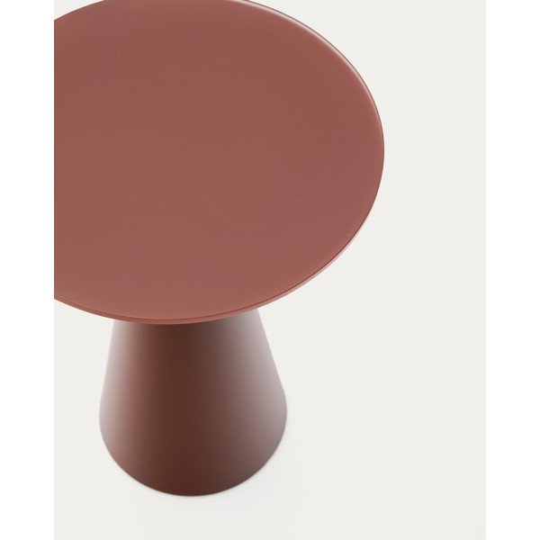 Ümmargune abilaud klaasist pealispinnaga ø 35 cm Wilshire - Kave Home-image-3