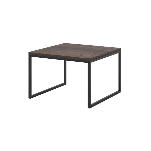 Hnědý konferenční stolek s černými nohami MESONICA Eco, 60 x 40 cm
