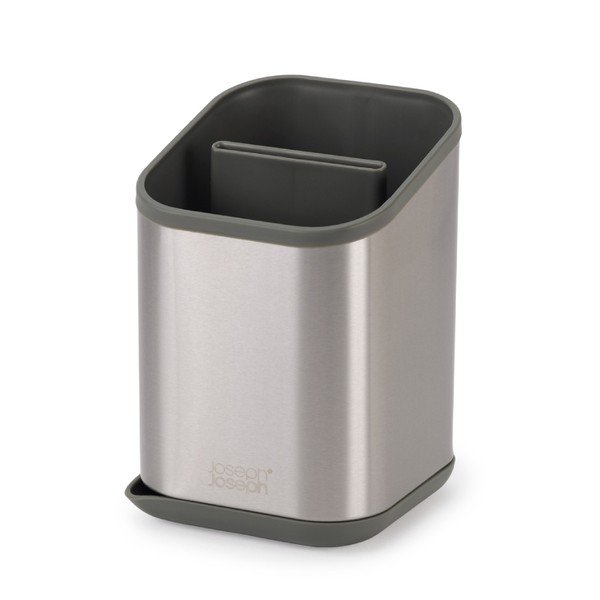 Läikiv hõbedane roostevabast terasest söögiriistade kuivatusrest 11x11,5 cm Duo Steel - Joseph Joseph-image-4