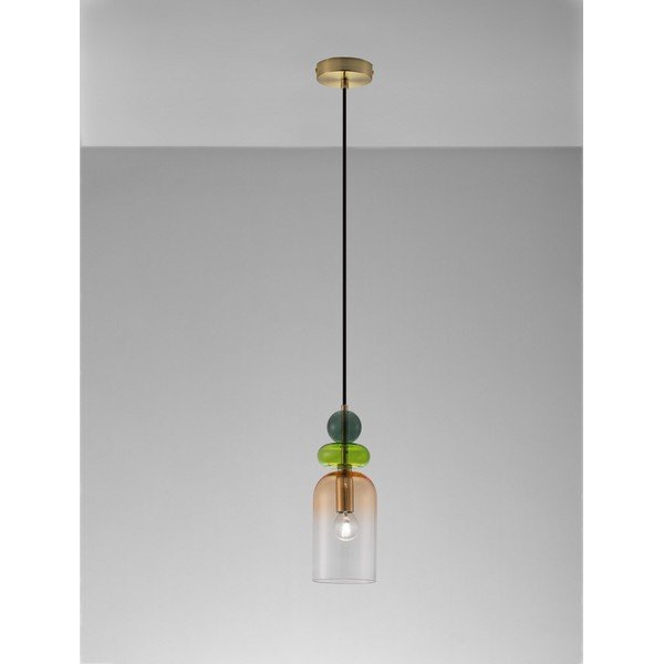 Kuldse värvi klaasist ripplamp, läbimõõduga 11 cm Murano - Nova Luce-image-3