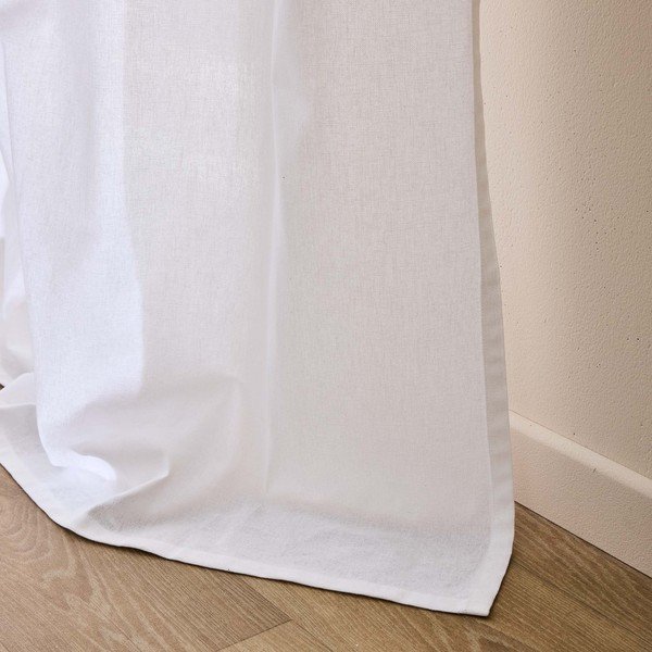 Valge puuvillaseguga kardin 140x240 cm Duchesse - douceur d'intérieur-image-4