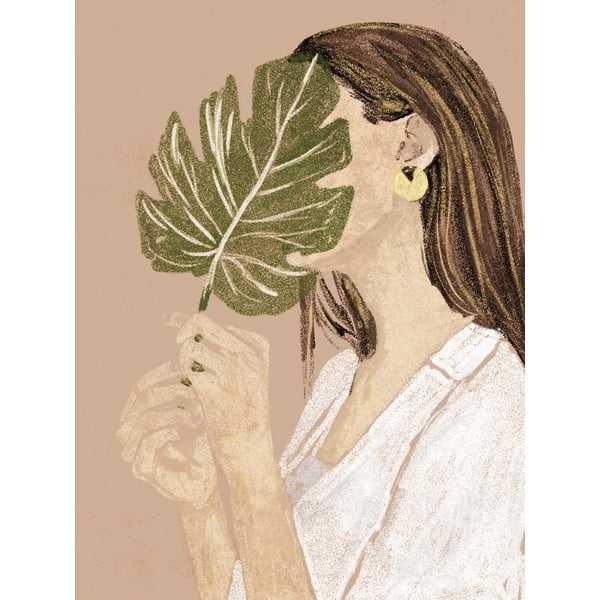 Maal 60x80 cm Girl with Leaf - Styler