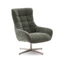 Hallikasroheline pöörlev šenillist tugitool Teryl - Kave Home