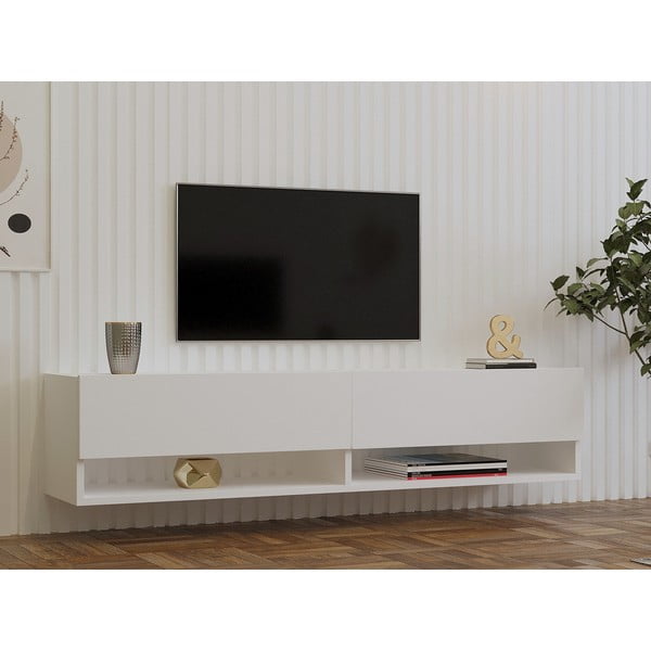 Valge TV-alus 141x31x30 cm Arges - Kalune Design-image-1
