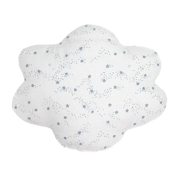 Bílý polštář s modrými hvězdičkami Art For Kids Cloud, 50 x 40 cm