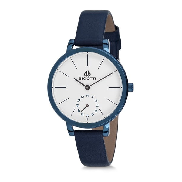 Dámské hodinky s modrým koženým řemínkem Bigotti Milano Oceania