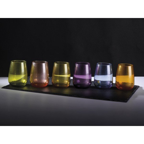 6 rohelise klaasi komplekt Glitter - Villa Altachiara-image-1