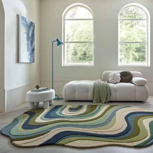 Roheline käsitsi kootud villane vaip 200x290 cm Envy Wool - Flair Rugs-image-1