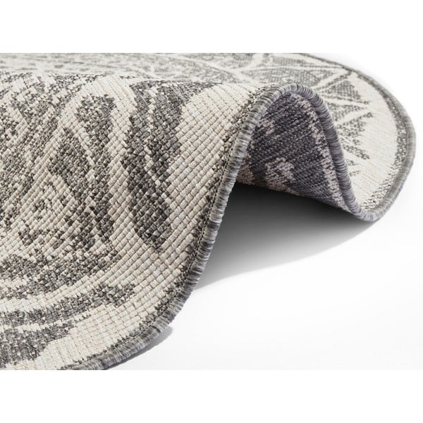 Hall ja kreemikas õuevaip , ø 140 cm Siruma - NORTHRUGS-image-4