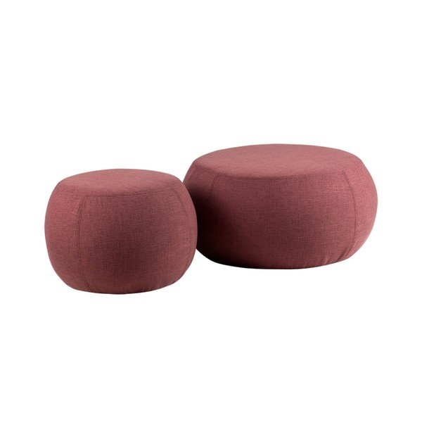 Burgundiapunane pouf , ø 75 cm Alan - sømcasa-image-1