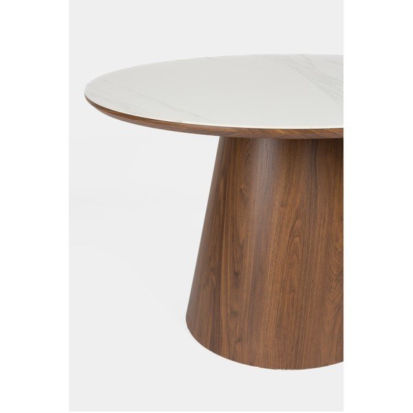 Ümmargune söögilaud kiviplaadiga, ø 115 cm Almira - White Label-image-3