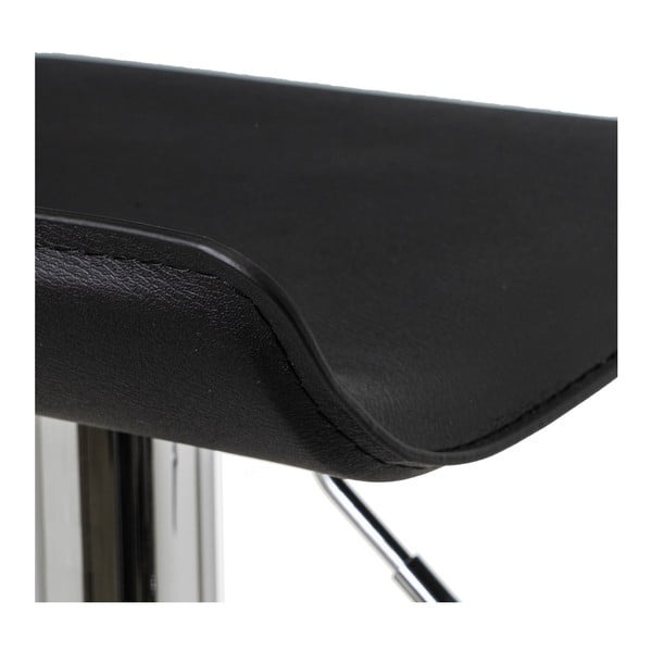 Mustad kunstnahast reguleeritava kõrgusega baaritoolid 2tk komplektis (istme kõrgus 63 cm) - Casa Selección-image-2