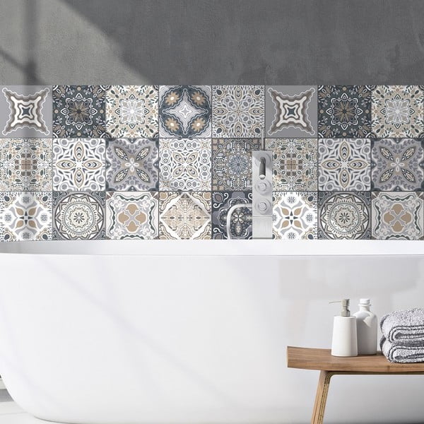 9 dekoratiivse seinakleebise komplekt, 10 x 10 cm Orfeo - Ambiance-image-3