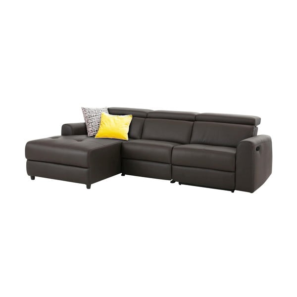 Tumepruun kunstnahast nurgadiivan (vasakpoolne nurk) Capena - Støraa-image-2