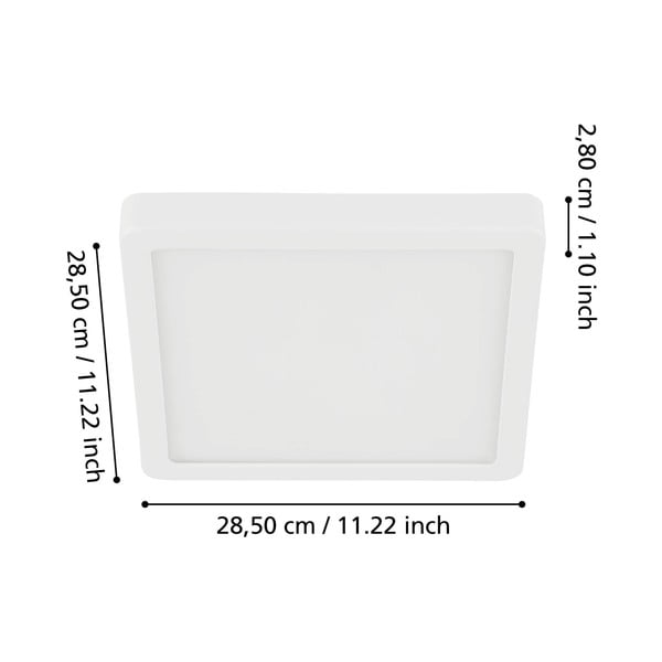 Valge LED laevalgusti 28,5x28,5 cm FUEVA 5 - EGLO-image-2