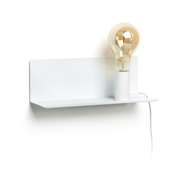 Valge seinalamp riiuliga Hannah - Kave Home