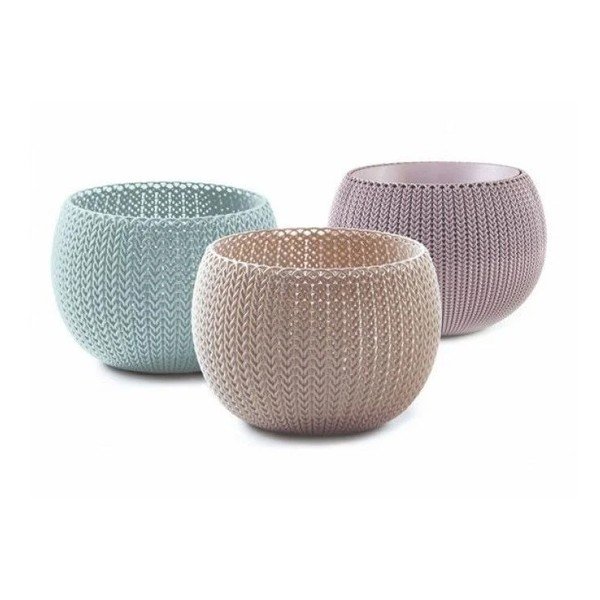 Plastikust potid 3 tk komplektis ø 15 cm Cozy - Keter