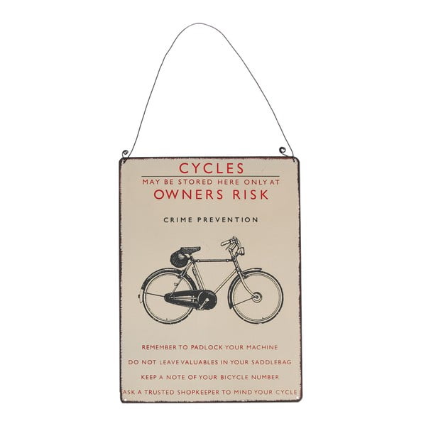 Metallist silt 17x23 cm Retro Bicycle – Rex London